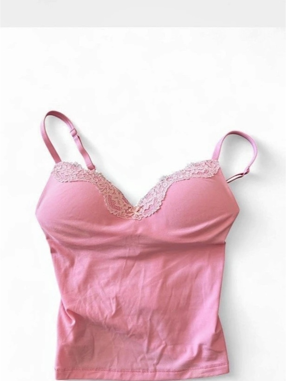 Skim’s Lace Trim Pink Camisole Push Up NWT
